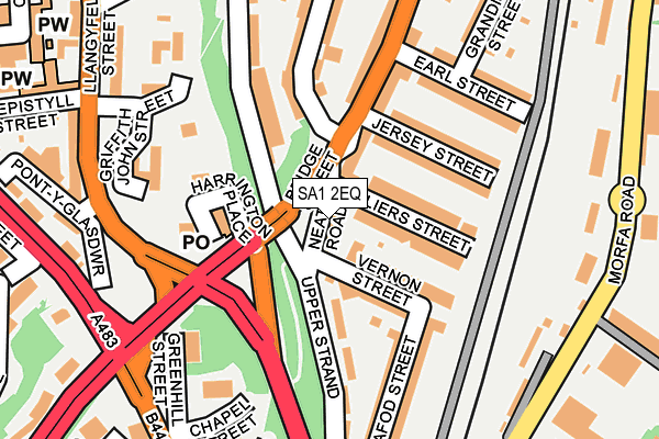 SA1 2EQ map - OS OpenMap – Local (Ordnance Survey)