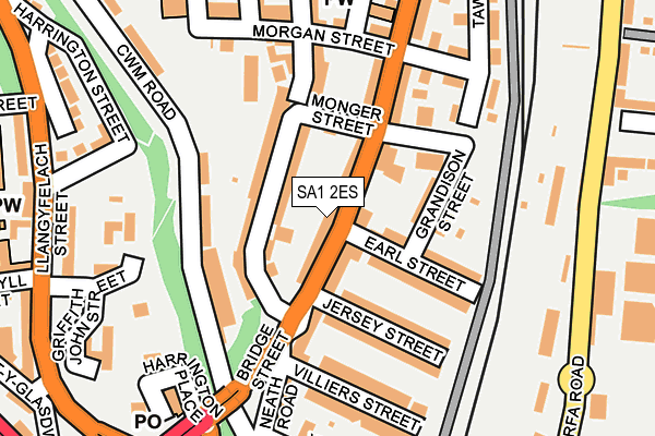 SA1 2ES map - OS OpenMap – Local (Ordnance Survey)
