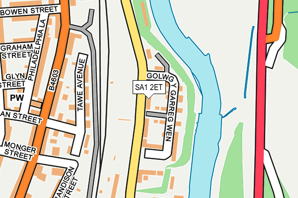 SA1 2ET map - OS OpenMap – Local (Ordnance Survey)