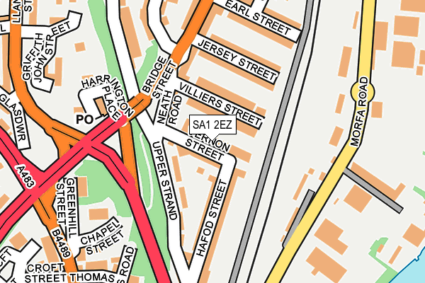 SA1 2EZ map - OS OpenMap – Local (Ordnance Survey)