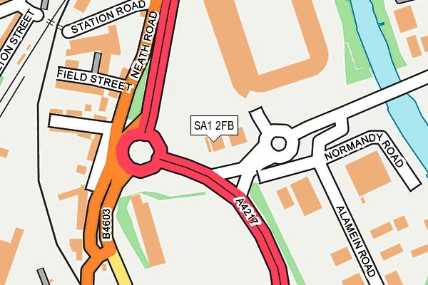 SA1 2FB map - OS OpenMap – Local (Ordnance Survey)