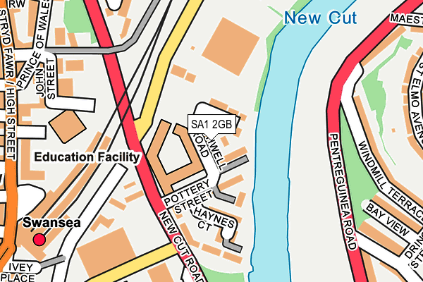 SA1 2GB map - OS OpenMap – Local (Ordnance Survey)