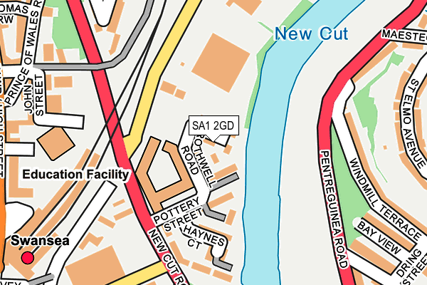 SA1 2GD map - OS OpenMap – Local (Ordnance Survey)