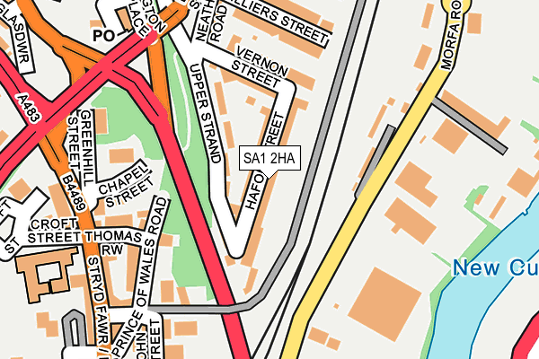 SA1 2HA map - OS OpenMap – Local (Ordnance Survey)