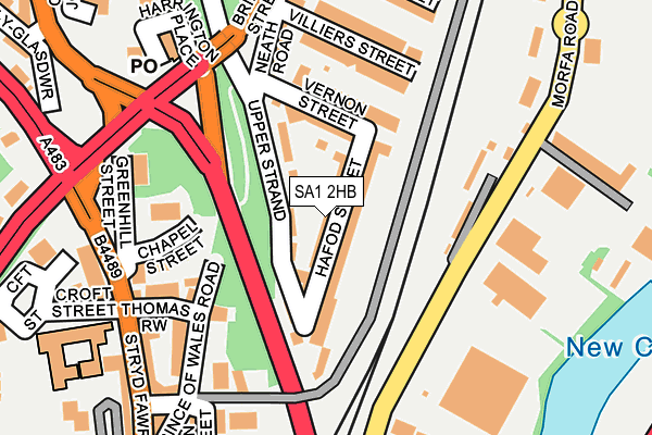 SA1 2HB map - OS OpenMap – Local (Ordnance Survey)