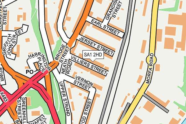 SA1 2HD map - OS OpenMap – Local (Ordnance Survey)