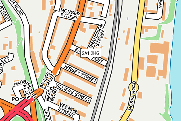 SA1 2HG map - OS OpenMap – Local (Ordnance Survey)