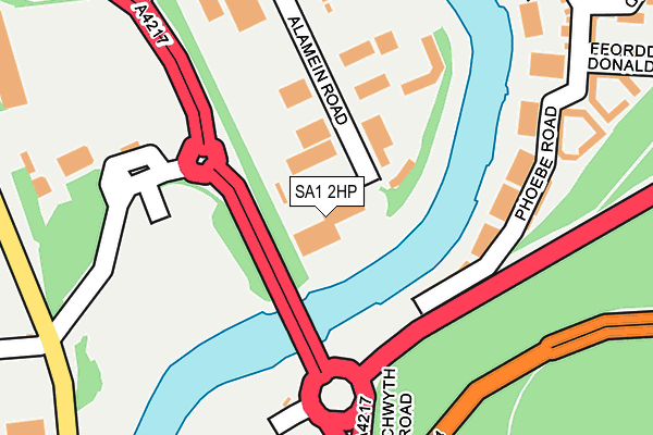 SA1 2HP map - OS OpenMap – Local (Ordnance Survey)