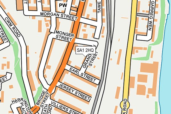 SA1 2HQ map - OS OpenMap – Local (Ordnance Survey)