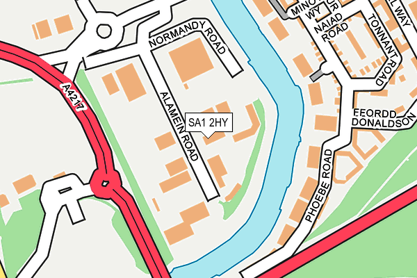 SA1 2HY map - OS OpenMap – Local (Ordnance Survey)