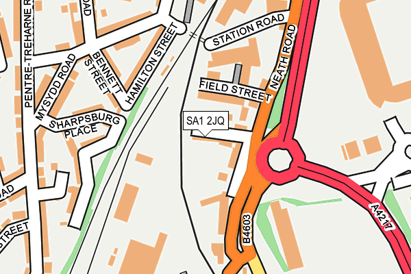 SA1 2JQ map - OS OpenMap – Local (Ordnance Survey)