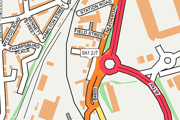 SA1 2JT map - OS OpenMap – Local (Ordnance Survey)