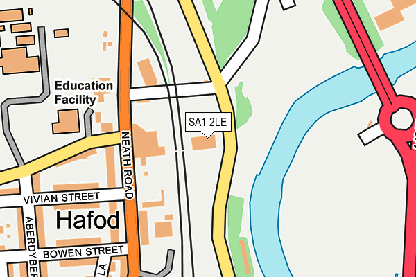 SA1 2LE map - OS OpenMap – Local (Ordnance Survey)