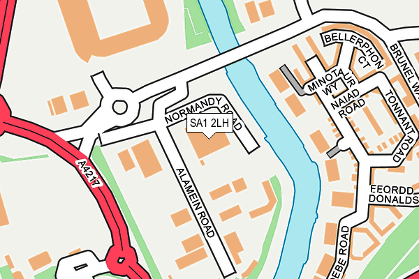 SA1 2LH map - OS OpenMap – Local (Ordnance Survey)