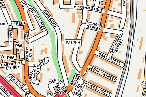 SA1 2NH map - OS OpenMap – Local (Ordnance Survey)