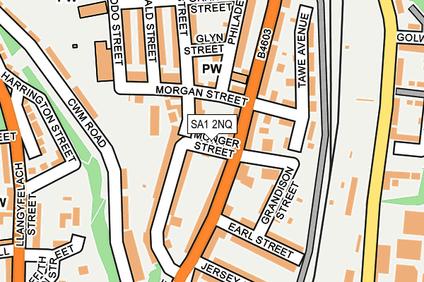 SA1 2NQ map - OS OpenMap – Local (Ordnance Survey)