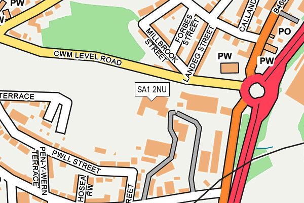 SA1 2NU map - OS OpenMap – Local (Ordnance Survey)