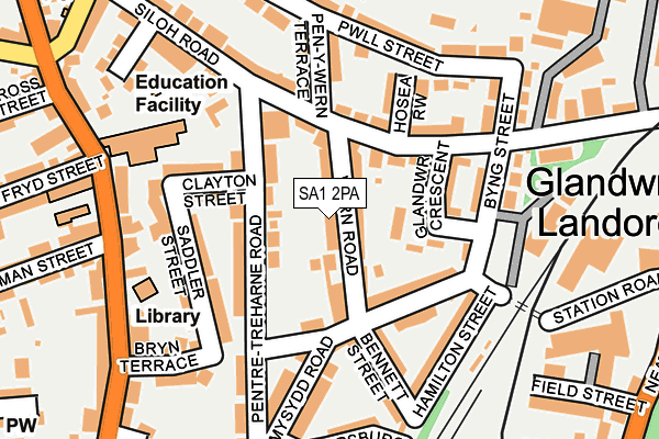 SA1 2PA map - OS OpenMap – Local (Ordnance Survey)