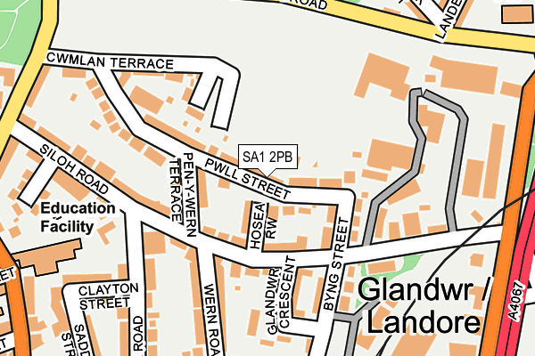 SA1 2PB map - OS OpenMap – Local (Ordnance Survey)