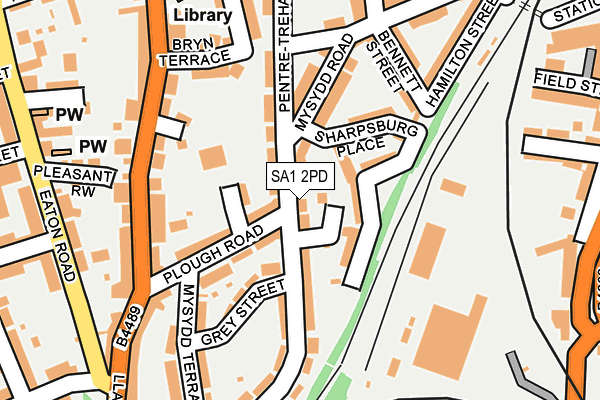 SA1 2PD map - OS OpenMap – Local (Ordnance Survey)