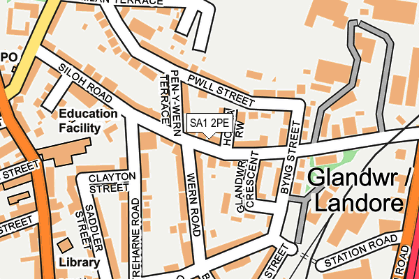 SA1 2PE map - OS OpenMap – Local (Ordnance Survey)