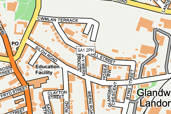 SA1 2PH map - OS OpenMap – Local (Ordnance Survey)