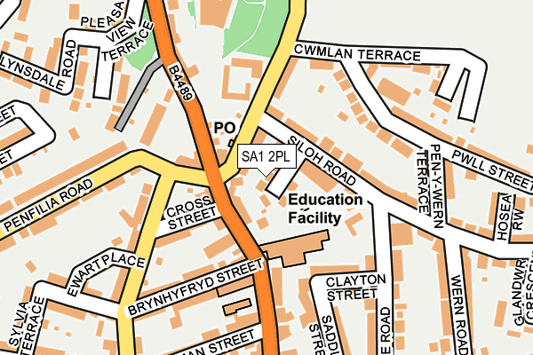 SA1 2PL map - OS OpenMap – Local (Ordnance Survey)