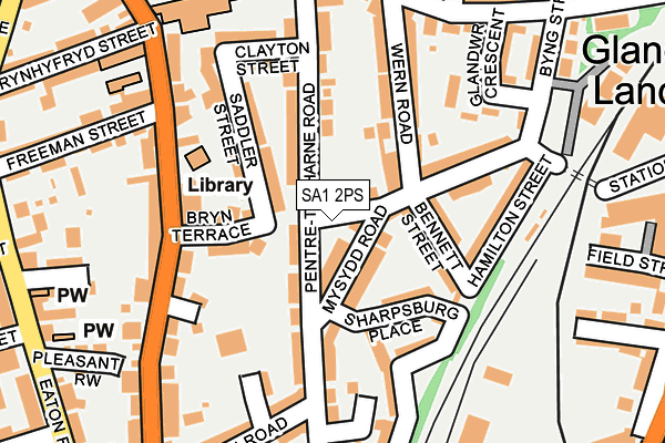 SA1 2PS map - OS OpenMap – Local (Ordnance Survey)