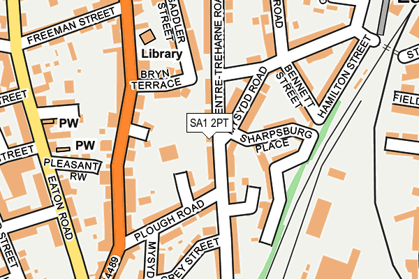 SA1 2PT map - OS OpenMap – Local (Ordnance Survey)