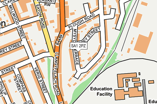 SA1 2PZ map - OS OpenMap – Local (Ordnance Survey)