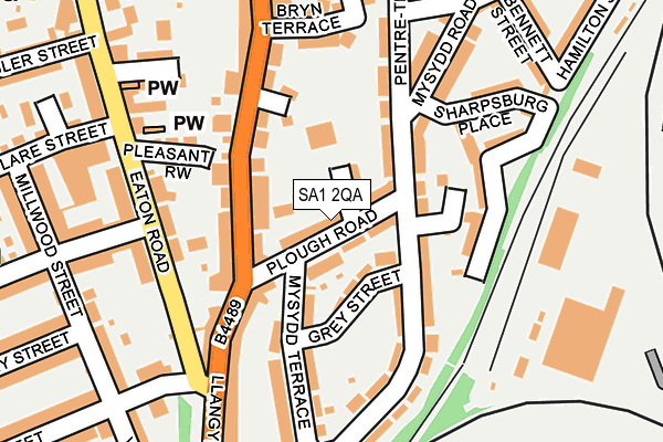 SA1 2QA map - OS OpenMap – Local (Ordnance Survey)