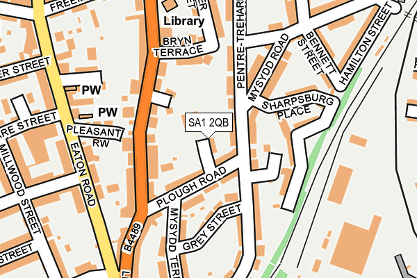 SA1 2QB map - OS OpenMap – Local (Ordnance Survey)