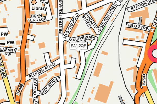 SA1 2QE map - OS OpenMap – Local (Ordnance Survey)