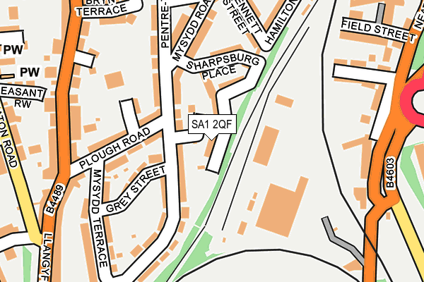 SA1 2QF map - OS OpenMap – Local (Ordnance Survey)