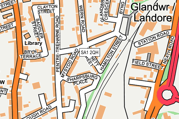 SA1 2QH map - OS OpenMap – Local (Ordnance Survey)