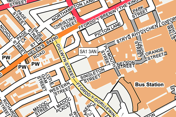 SA1 3AN map - OS OpenMap – Local (Ordnance Survey)