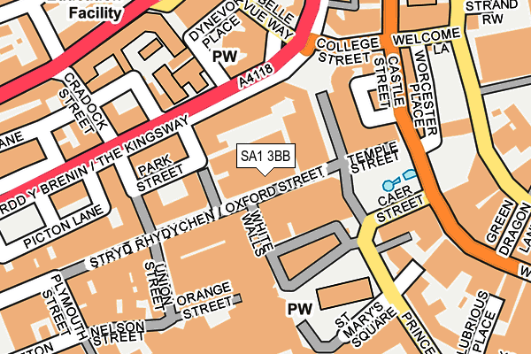 SA1 3BB map - OS OpenMap – Local (Ordnance Survey)