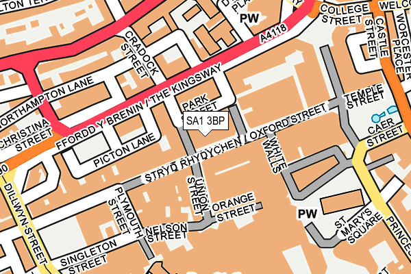 SA1 3BP map - OS OpenMap – Local (Ordnance Survey)