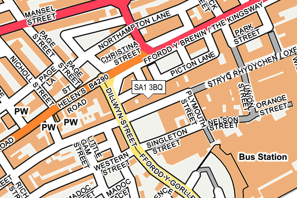 SA1 3BQ map - OS OpenMap – Local (Ordnance Survey)