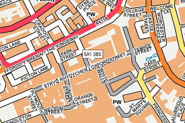 SA1 3BS map - OS OpenMap – Local (Ordnance Survey)