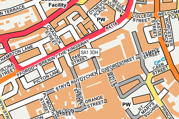 SA1 3DH map - OS OpenMap – Local (Ordnance Survey)