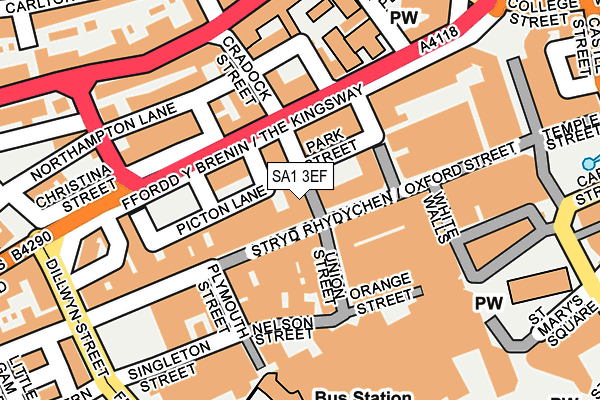 SA1 3EF map - OS OpenMap – Local (Ordnance Survey)