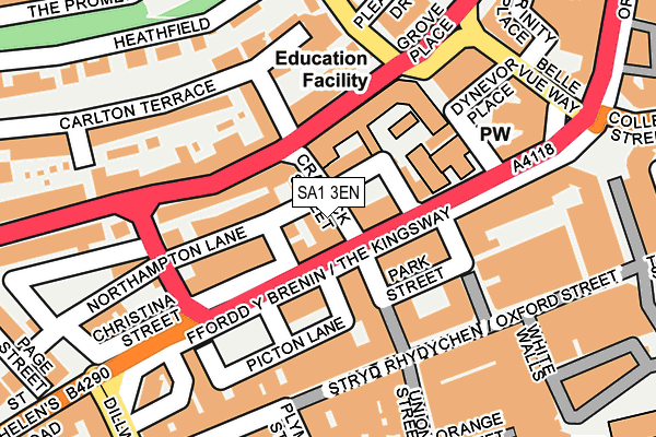 SA1 3EN map - OS OpenMap – Local (Ordnance Survey)