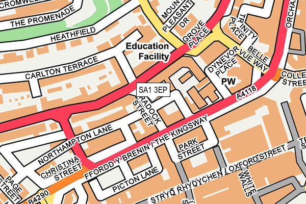 SA1 3EP map - OS OpenMap – Local (Ordnance Survey)