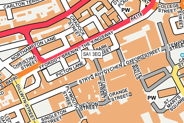 SA1 3EQ map - OS OpenMap – Local (Ordnance Survey)