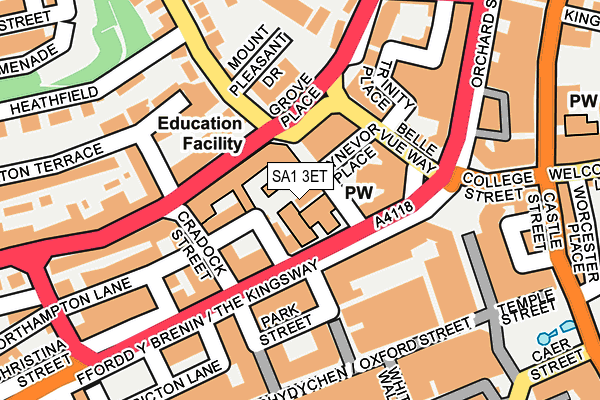 SA1 3ET map - OS OpenMap – Local (Ordnance Survey)