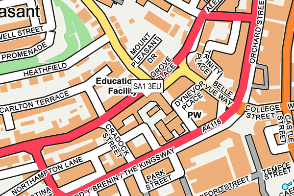 SA1 3EU map - OS OpenMap – Local (Ordnance Survey)