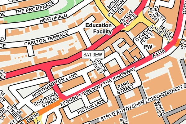 SA1 3EW map - OS OpenMap – Local (Ordnance Survey)