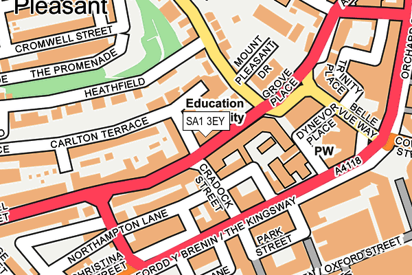 SA1 3EY map - OS OpenMap – Local (Ordnance Survey)