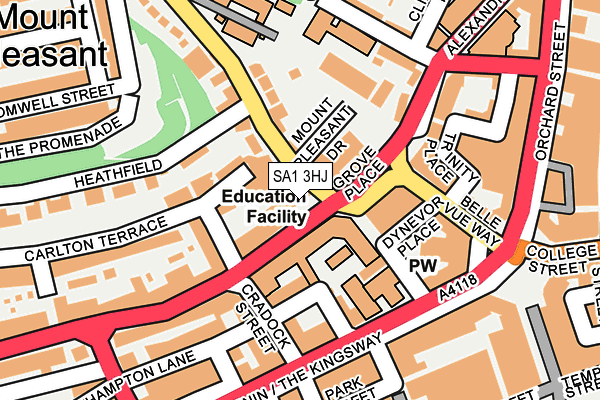 SA1 3HJ map - OS OpenMap – Local (Ordnance Survey)